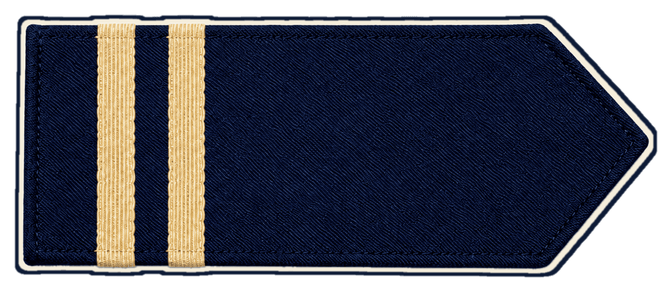 2-stripe pilot epaulette