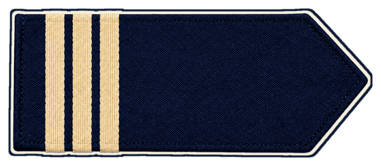 3-stripe pilot epaulette